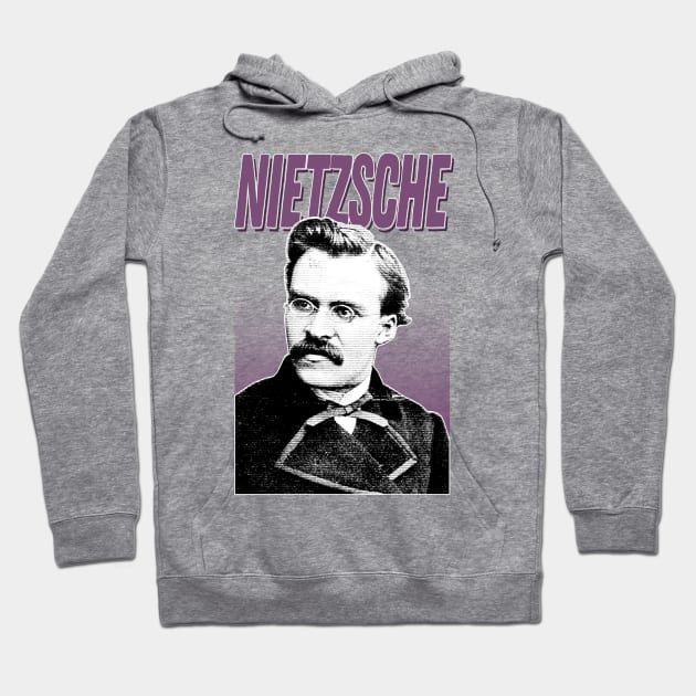 Friedrich Nietzsche Graphic Design Hipster Statement Hoodie by DankFutura